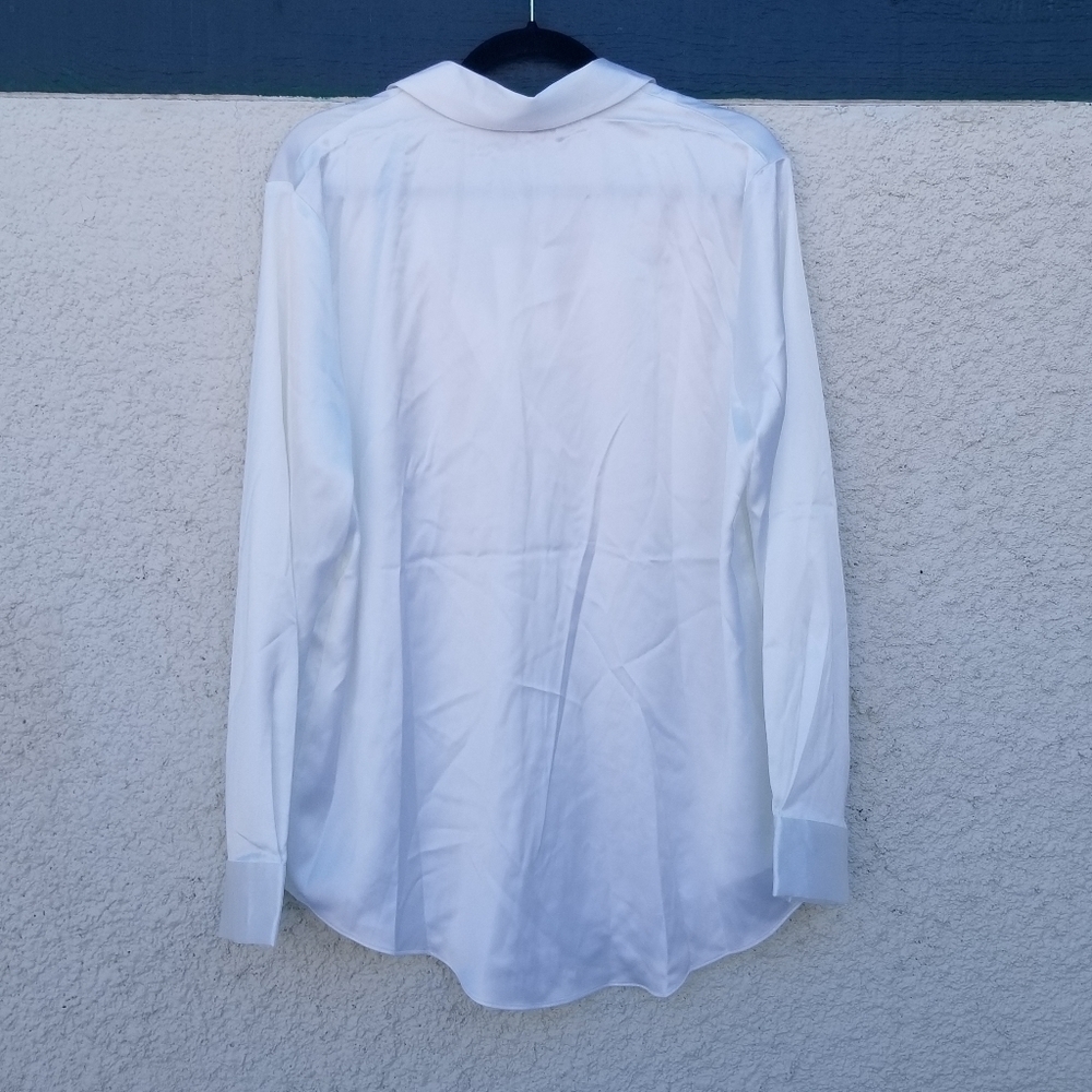 NWT Endless Rose classic satin over shirt in Champagne oversized medium - Picture 3 of 8
